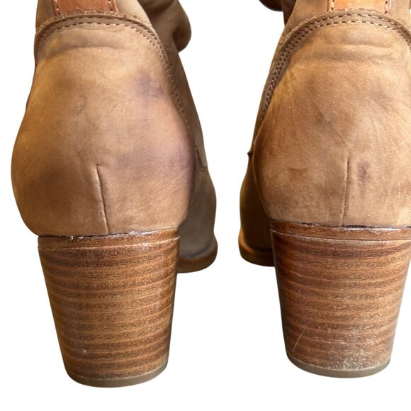 Rag & Bone Whipstitch Tan Suede Boots Size 40/US Size 9 Booties Western Boho - Picture 11 of 11